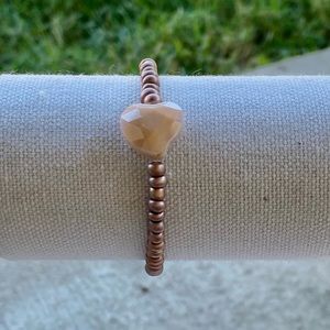 Rose Quartz Heart Bracelet